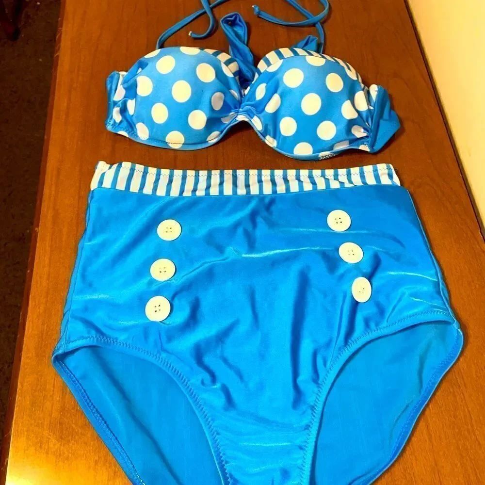 NWOT 2 piece high waist bikini